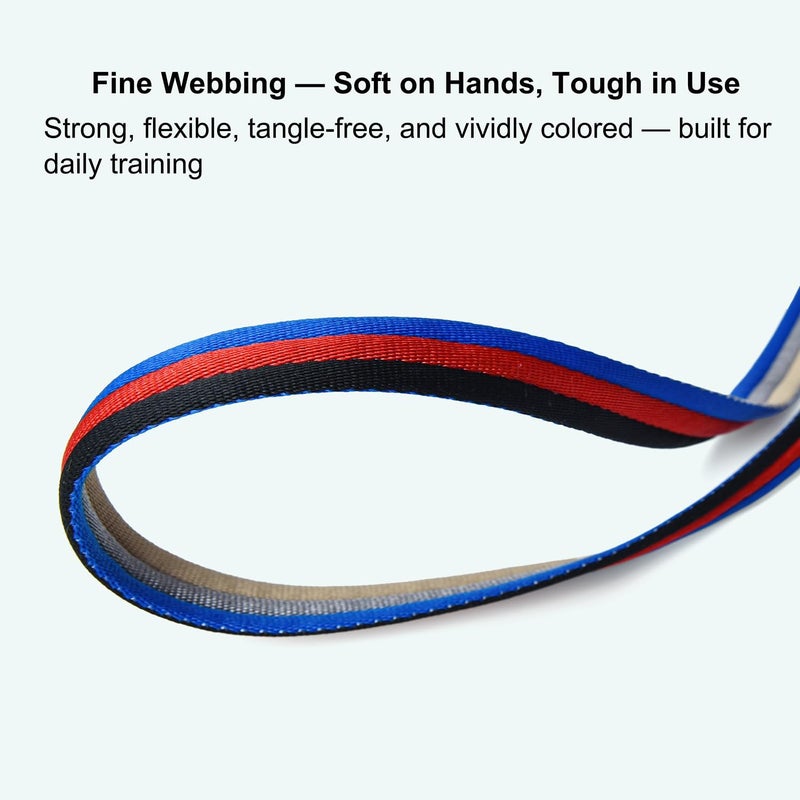 Fornyk Lunge Line for Horse, Equine Lunge Line with Solid Swivel Alloy Trigger Buckle for Accurate Equestrian Training, Competition and Daily Use, 26ft/8m (Blue-Red-Black) - Image 3